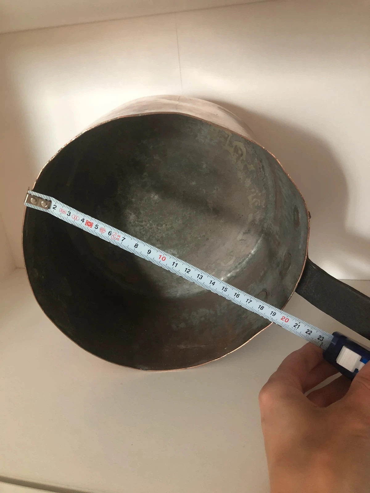 Grande casserole ancienne en cuivre – photo 7
